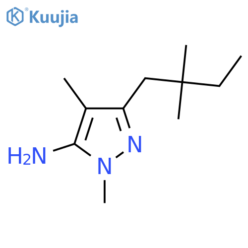 3-(2,2-dimethylbutyl)-1,4-dimethyl-1H-pyrazol-5-amine structure