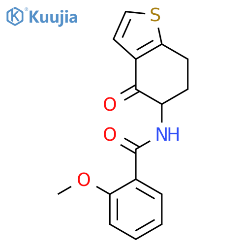 Benzamide, 2-methoxy-N-(4,5,6,7-tetrahydro-4-oxobenzo[b]thien-5-yl)- structure