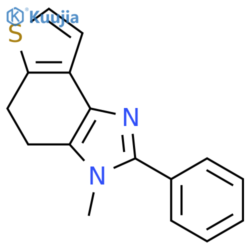 3H-Thieno[3,2-e]benzimidazole, 4,5-dihydro-3-methyl-2-phenyl- structure