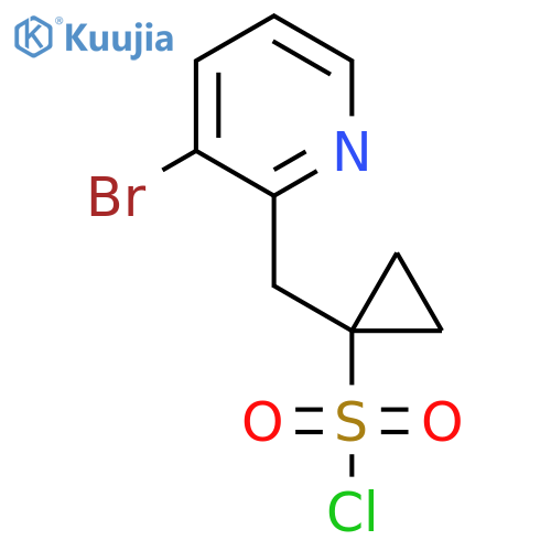 1-(3-bromopyridin-2-yl)methylcyclopropane-1-sulfonyl chloride structure