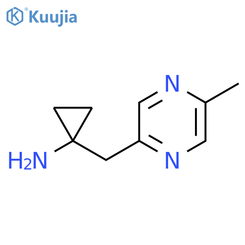 1-(5-methylpyrazin-2-yl)methylcyclopropan-1-amine structure