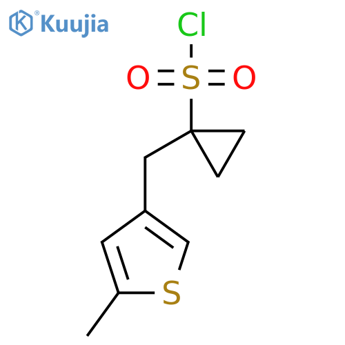 1-(5-methylthiophen-3-yl)methylcyclopropane-1-sulfonyl chloride structure