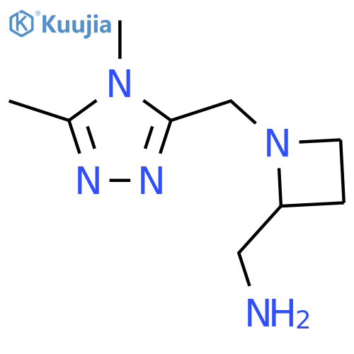 {1-(dimethyl-4H-1,2,4-triazol-3-yl)methylazetidin-2-yl}methanamine structure