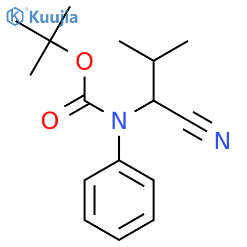 tert-butyl N-(1-cyano-2-methylpropyl)-N-phenylcarbamate structure
