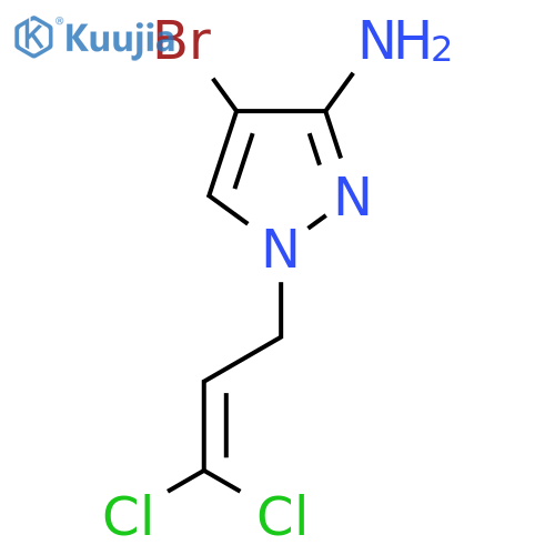 4-bromo-1-(3,3-dichloroprop-2-en-1-yl)-1H-pyrazol-3-amine structure