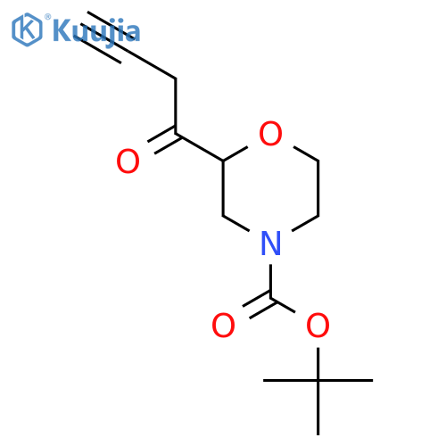 Tert-butyl 2-(but-3-ynoyl)morpholine-4-carboxylate structure
