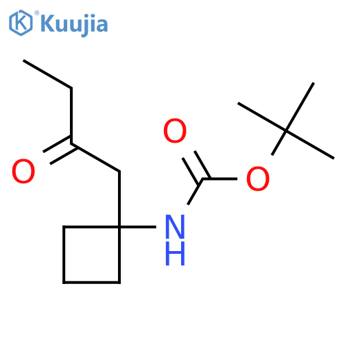 tert-butyl N-[1-(2-oxobutyl)cyclobutyl]carbamate structure