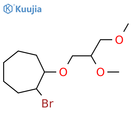 1-bromo-2-(2,3-dimethoxypropoxy)cycloheptane structure
