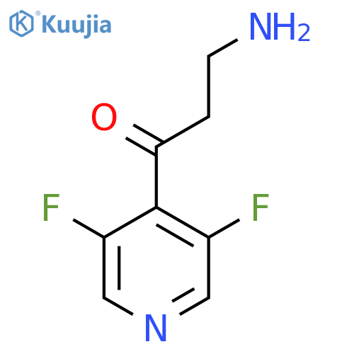 3-amino-1-(3,5-difluoropyridin-4-yl)propan-1-one structure