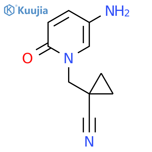1-(5-amino-2-oxo-1,2-dihydropyridin-1-yl)methylcyclopropane-1-carbonitrile structure