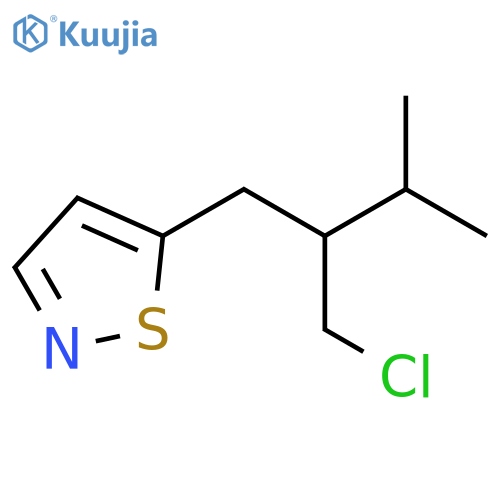 Isothiazole, 5-[2-(chloromethyl)-3-methylbutyl]- structure