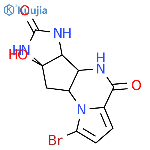 (5aS,5bS,8aS,9aR)-1-bromo-8a-hydroxy-5,5a,5b,6,8,8a,9,9a-octahydroimidazo[4',5':4,5]cyclopenta[1,2-e]pyrrolo[1,2-a]pyrazine-4,7-dione structure