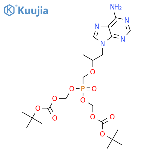 bis{[(tert-butoxycarbonyl)oxy]methyl} {[(1R)-2-(6-amino-9H-purin-9-yl)-1-methylethoxy]methyl}phosphonate structure