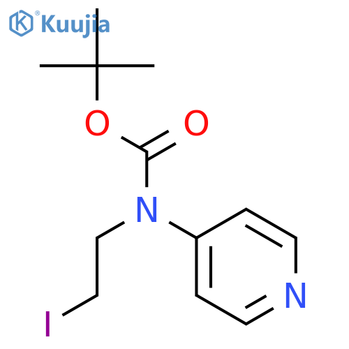 Carbamic acid, (2-iodoethyl)-4-pyridinyl-, 1,1-dimethylethyl ester structure