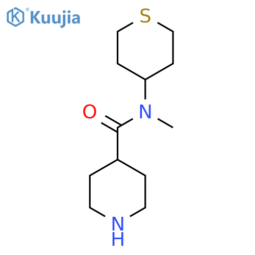 N-Methyl-N-(tetrahydro-2H-thiopyran-4-yl)piperidine-4-carboxamide structure