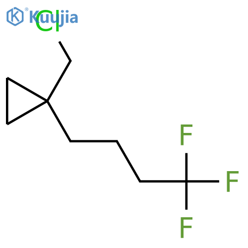 1-(Chloromethyl)-1-(4,4,4-trifluorobutyl)cyclopropane structure