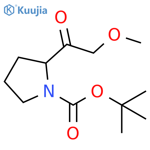 1-Pyrrolidinecarboxylic acid, 2-(2-methoxyacetyl)-, 1,1-dimethylethyl ester structure