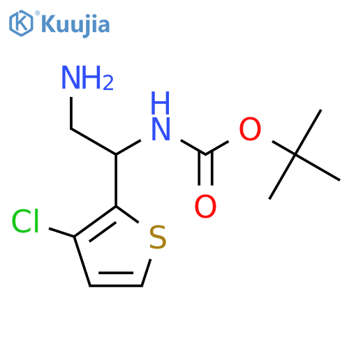 tert-butyl N-2-amino-1-(3-chlorothiophen-2-yl)ethylcarbamate structure