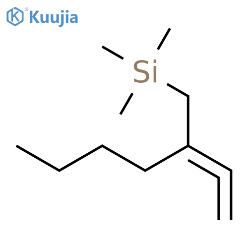 Silane, (2-ethenylidenehexyl)trimethyl- structure