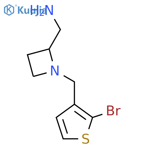 {1-(2-bromothiophen-3-yl)methylazetidin-2-yl}methanamine structure