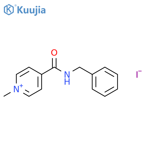 1-Methyl-4-(phenylmethyl)aminocarbonylpyridiniumiodide structure