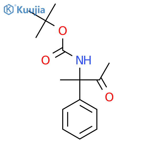 tert-butyl N-(3-oxo-2-phenylbutan-2-yl)carbamate structure
