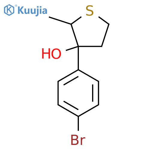 3-(4-Bromophenyl)-2-methylthiolan-3-ol structure
