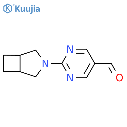 2-{3-Azabicyclo[3.2.0]heptan-3-yl}pyrimidine-5-carbaldehyde structure
