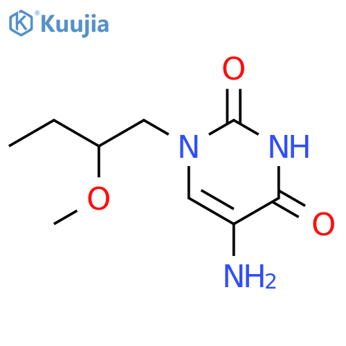 5-amino-1-(2-methoxybutyl)-1,2,3,4-tetrahydropyrimidine-2,4-dione structure