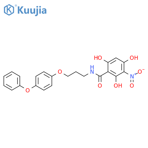 BENZAMIDE, 2,4,6-TRIHYDROXY-3-NITRO-N-[3-(4-PHENOXYPHENOXY)PROPYL]- structure