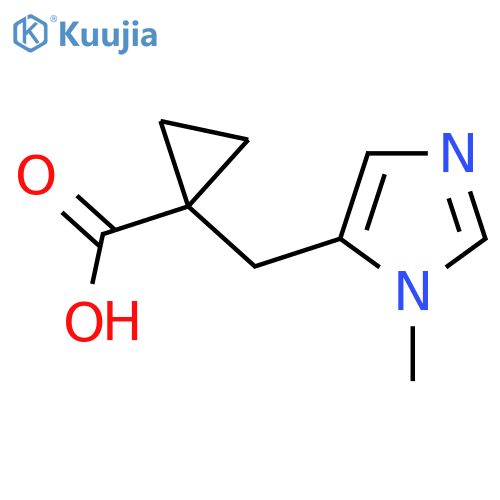 1-(1-methyl-1H-imidazol-5-yl)methylcyclopropane-1-carboxylic acid structure