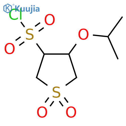 1,1-dioxo-4-(propan-2-yloxy)-1lambda6-thiolane-3-sulfonyl chloride structure