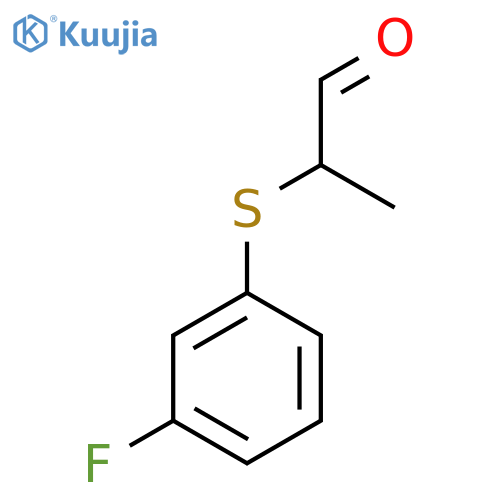 2-(3-Fluorophenyl)sulfanylpropanal structure