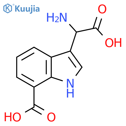 3-amino(carboxy)methyl-1H-indole-7-carboxylic acid structure