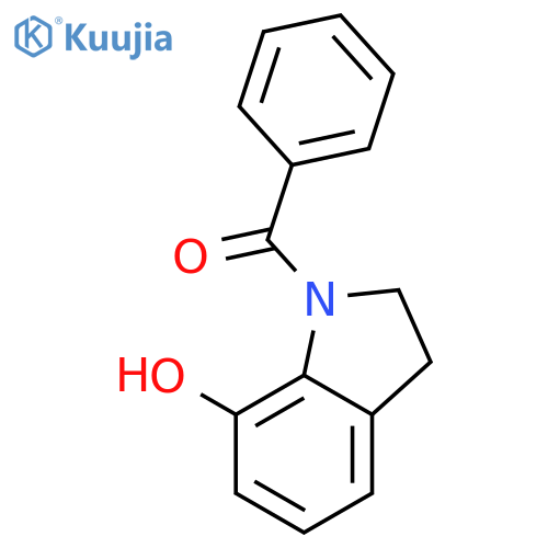 1H-Indol-7-ol, 1-benzoyl-2,3-dihydro- structure