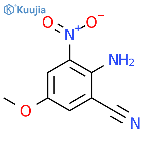 Benzonitrile, 2-amino-5-methoxy-3-nitro- structure
