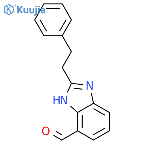 1H-Benzimidazole-4-carboxaldehyde, 2-(2-phenylethyl)- structure