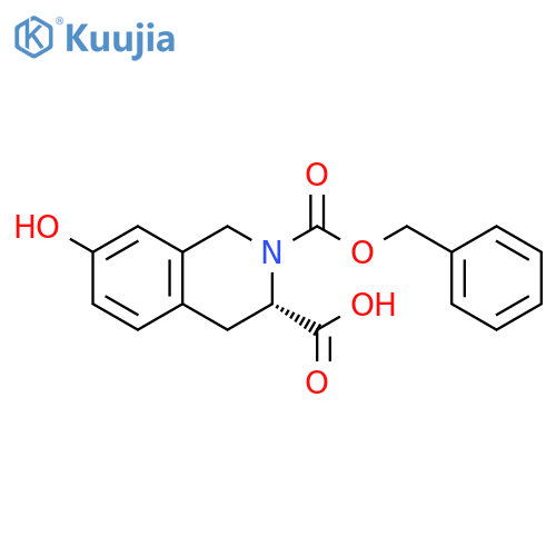 (3S)-2-(benzyloxy)carbonyl-7-hydroxy-1,2,3,4-tetrahydroisoquinoline-3-carboxylic acid structure