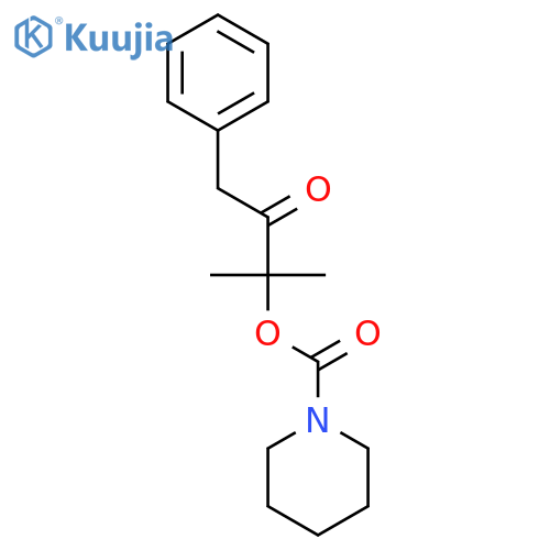 1-Piperidinecarboxylic acid, 1,1-dimethyl-2-oxo-3-phenylpropyl ester structure