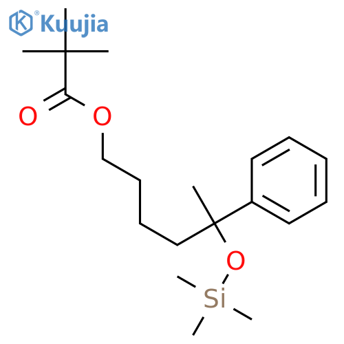 PROPANOIC ACID, 2,2-DIMETHYL-, 5-PHENYL-5-[(TRIMETHYLSILYL)OXY]HEXYL ESTER structure