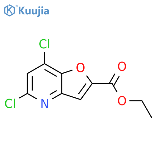 Ethyl 5,7-dichlorofuro[3,2-b]pyridine-2-carboxylate structure