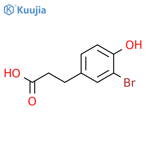 3-(3-bromo-4-hydroxyphenyl)propanoic acid structure