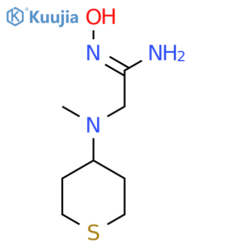 (Z)-N'-Hydroxy-2-(methyl(tetrahydro-2H-thiopyran-4-yl)amino)acetimidamide structure