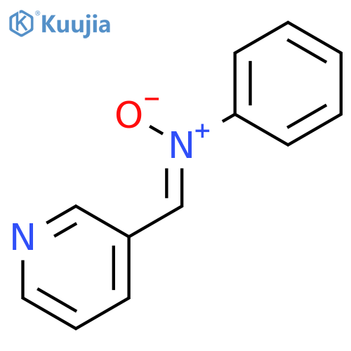 Benzenamine, N-(3-pyridinylmethylene)-, N-oxide structure