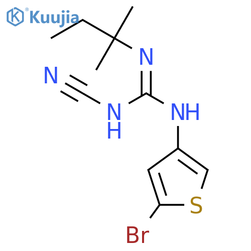 Guanidine, N-(5-bromo-3-thienyl)-N'-cyano-N''-(1,1-dimethylpropyl)- structure