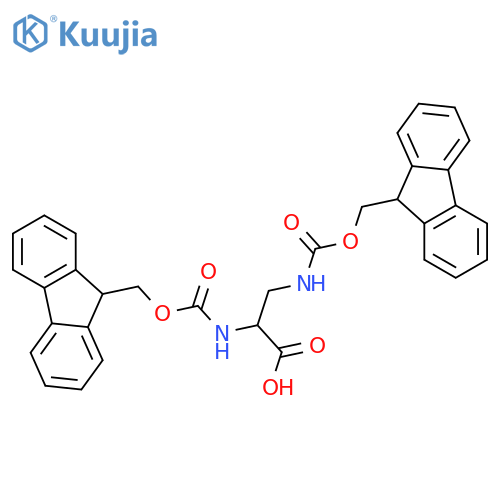 (S)-2,3-Bis((((9H-fluoren-9-yl)methoxy)carbonyl)amino)propanoic acid structure