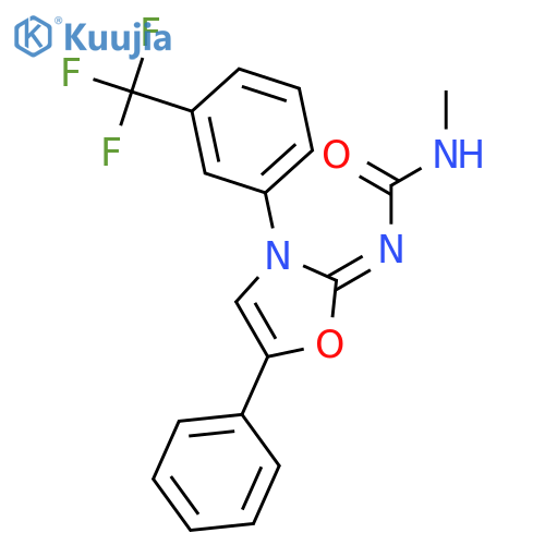 Urea, methyl[5-phenyl-3-[3-(trifluoromethyl)phenyl]-2(3H)-oxazolylidene]- structure