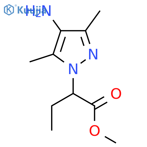 methyl 2-(4-amino-3,5-dimethyl-1H-pyrazol-1-yl)butanoate structure