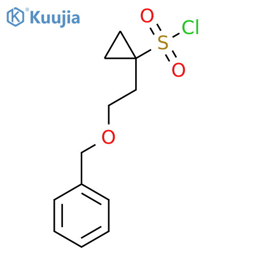 1-2-(benzyloxy)ethylcyclopropane-1-sulfonyl chloride structure
