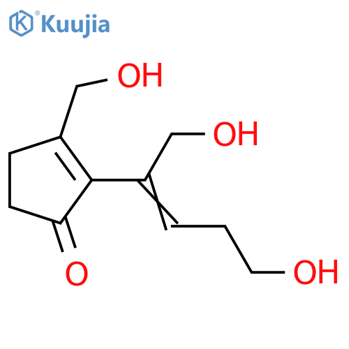 2-[4-Hydroxy-1-(hydroxymethyl)-1-butenyl]-3-(hydroxymethyl)-2-cyclopenten-1-one; (Z)-form structure